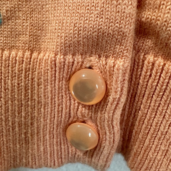 Intuitions Sequin Rayon Cotton Long Sleeve Button Down Crew Neck Cardigan Sweat - Picture 6 of 13